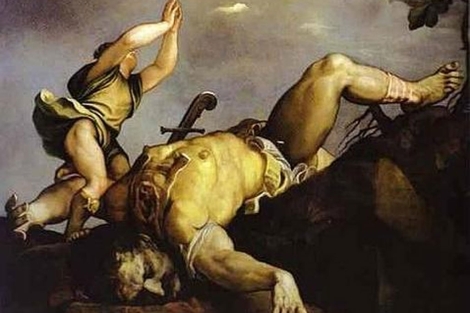 Parte del 'David y Goliat' de Tiziano.