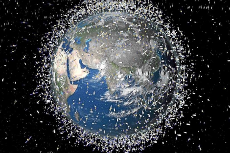 Recreacin de la basura espacial. | ESA
