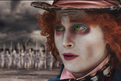 Johnny Depp en un fotograma de 'Alicia' de Tim Burton.