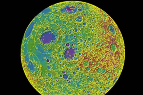 Topografa de la Luna obtenida por la misin LRO. | NASA / Science