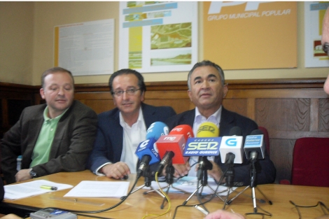 Los concejales del PP de Ourense en rueda de prensa | S.E.