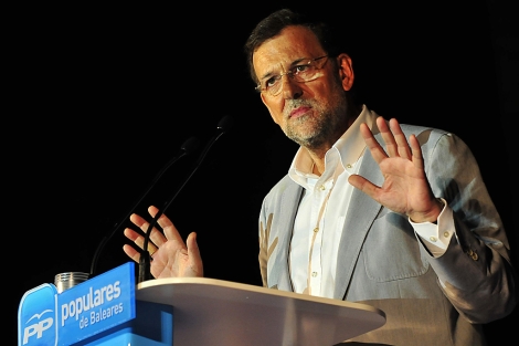 Mariano Rajoy durante un mitin celebrado la semana pasada | Alberto Vera