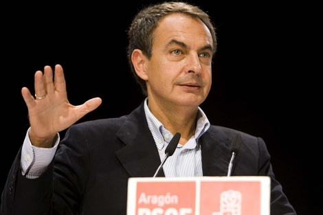Jos Luis Rodrguez Zapatero, durante su intervencin en Zaragoza. | Efe