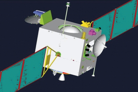 Recreacin artstica de la primera sonda lunar china 'Chang E I'. | NASA