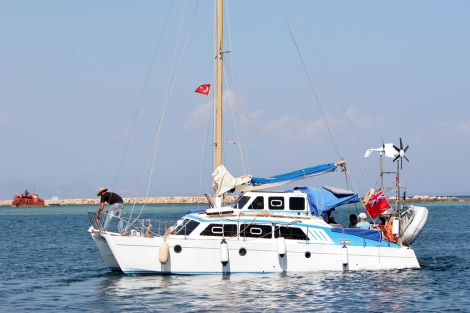 La embarcacin 'Irene', en el Mediterrneo oriental. | Afp