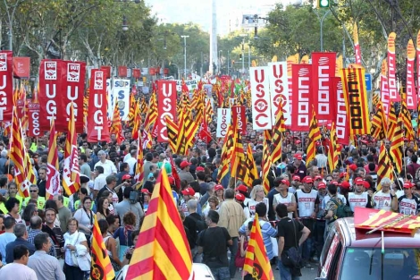 Los sindicatos cifran en 400.000 los asistentes en Barcelona | Efe