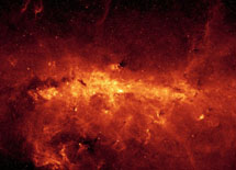 El Centro Galáctico observado en el infrarrojo por el telescopio espacial Spitzer | NASA/JPL-Caltech/Stolovy