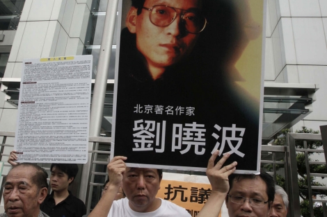 Protesta para pedir la liberacin del disidente chino Liu Xiaobo. | Ap