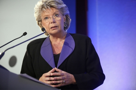 Viviane Reding, la comisaria europea de Justicia, en Pars. | Afp