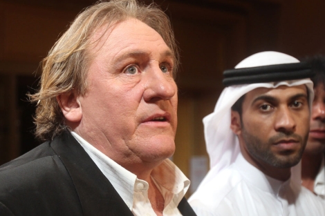 Depardieu, a su llegada a Abu Dhabi.| Afp