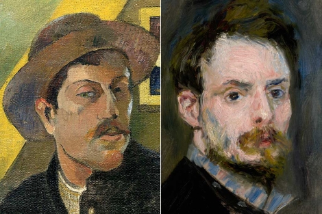 Paul Gauguin y Jean Renoir, autorretratados.