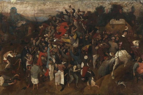 Cuadro 'El vino de la fiesta de San Martn' de Pieter Bruegel el Viejo.
