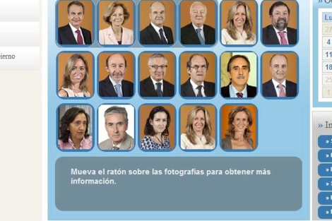 Imagen de la web de La Moncloa durante la tarde del mircoles.