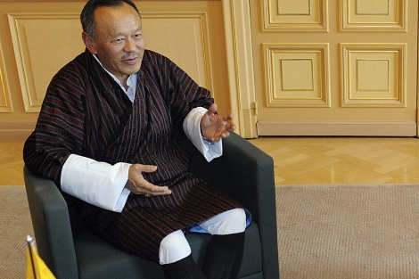El primer ministro de Butn, Jigme Thinley, el lunes en Suiza. | Efe