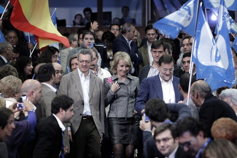 Gallardn, Aguirre y Rajoy en la clausura de la Convencin del PP. | Alberto Di Lolli