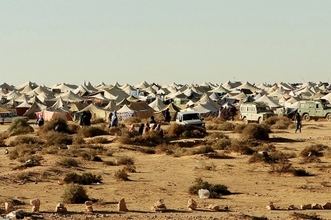 Vista general del campo de desplazados saharauis Gdeim Izi, situado a 18 kilmetros de El Aain. | Efe