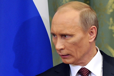 El primer ministro ruso, Vladimir Putin, hoy en Kiev. | Afp