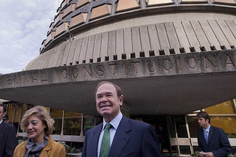 El portavoz del PP en el Senado, Po Garca-Escudero, a su salida del Constitucional. | Gonzalo Arroyo