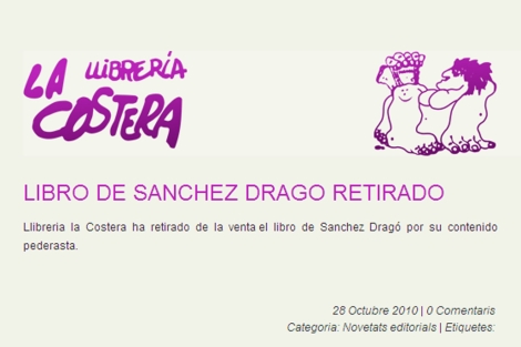 Pgina web de la librera La Costera, de Xtiva.