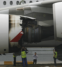 Detalle del motor del avión.| Reuters