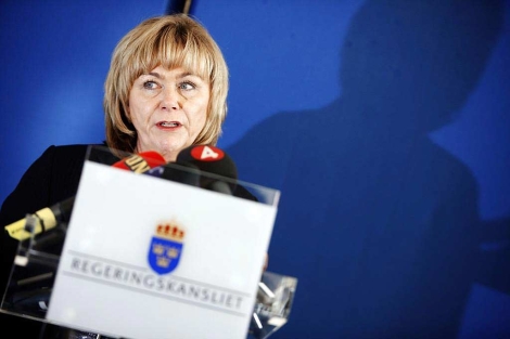 La ministra de Justicia sueca, Beatrice Ask, denuncia la existencia del sistema de vigilancia de la embajada de EEUU. | Afp
