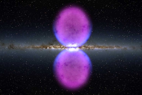Dos burbujas de energía captadas por el telescopio Fermi en la Vía Láctea. |NASA