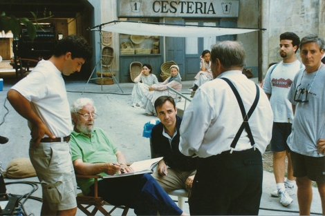 Berlanga, junto a Rafael Maluenda (director de Cinema Jove) en una imagen de archivo. | E.M.