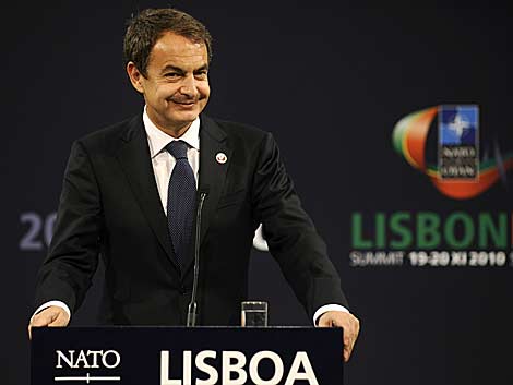 Zapatero, en rueda de prensa tras la cumbre. | Efe