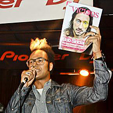 Johann Wald, presentador de la fiesta presentacin de 'Vicious Magazine'