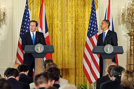 El primer ministro britnico David Cameron y el presidente Barack Obama. | Efe
