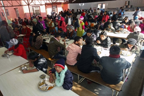 Refugiados butaneses en un campo de la ONU en Nepal. | AFP
