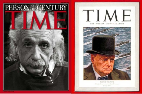 Albert Einstein (Izqd.) y Wiston Churchill , dos de los personajes del año en 'Time'. | Reuters