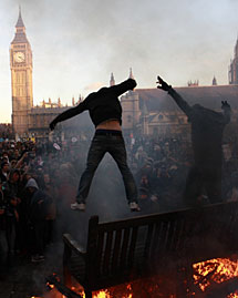 Manifestantes en Londres, el día 9. Reuters