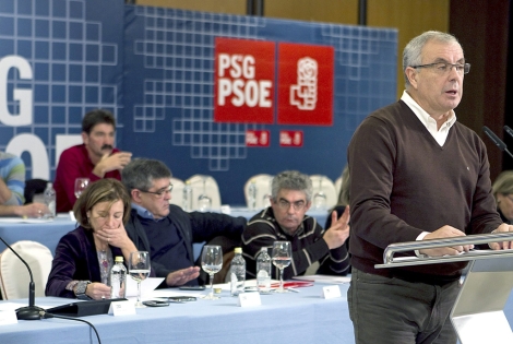 Pachi Vzquez durante su intervencin en el comit nacional. | Jorge Leal
