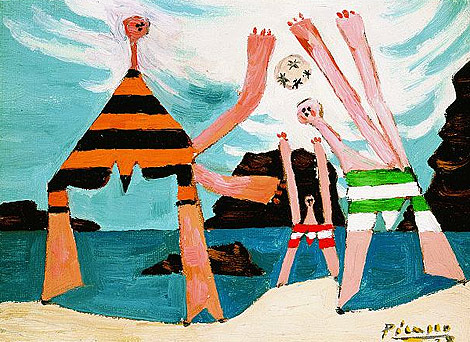 'Baistas con baln de playa' (1928), una de las obras de la muestra. | Kunsthaus Zrich