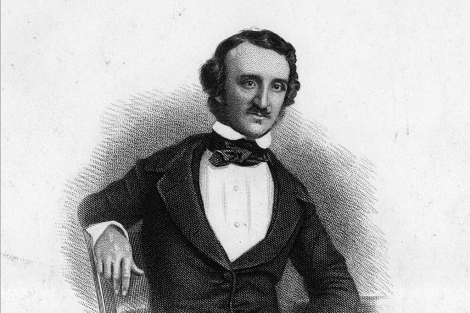 Edgar Allan Poe, en una litografa.