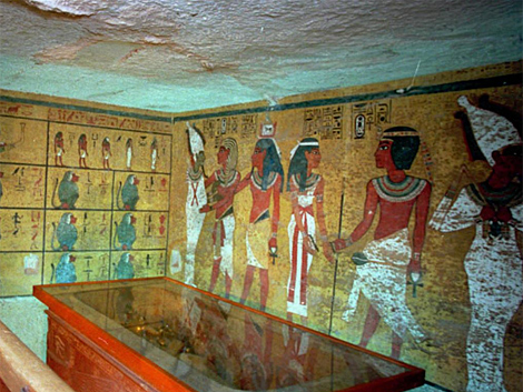 Foto de archivo (1995) del interior de la tumba de Tutankamon. | Afp