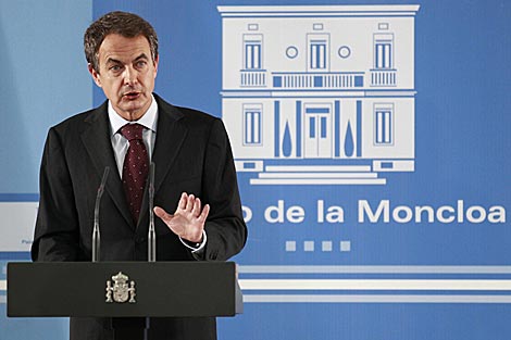El presidente del Gobierno en su balance econmico de ayer en Moncloa. | Reuters