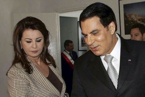 Ben Ali, junto a su mujer Leila. | Efe
