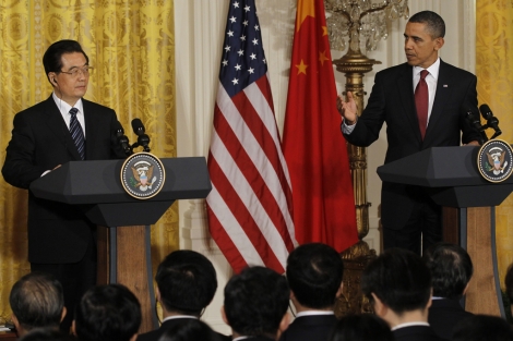 Hu Jintao y Barack Obama en la Casa Blanca. | EFE