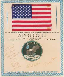 La bandera del Apolo 11 alcanzó 30.000 E.