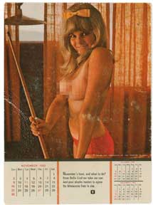 Este calendario de Playboy viajó a la Luna.
