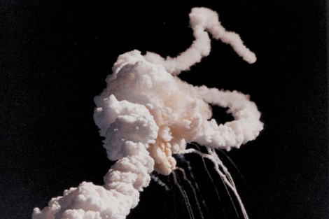 El transbordador 'Challenger' durante el accidente. | NASA