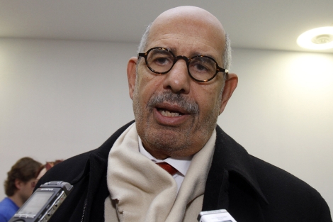 El opositor egipcio y premio Nobel de la Paz Mohamed el Baradei, en Viena. | AP