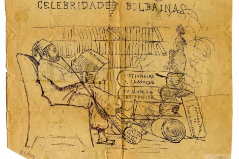 Caricatura de un concejal de Bilbao.