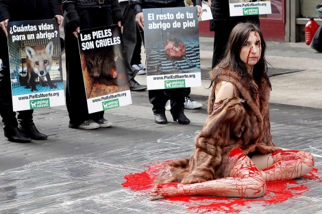 Protesta en Valencia en defensa de los animales. | Efe
