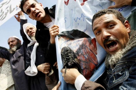Imagen de las protestas en el Cairo. (Afp)