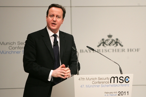 Cameron, durante su intervencin en la Conferencia de Mnich. | AP