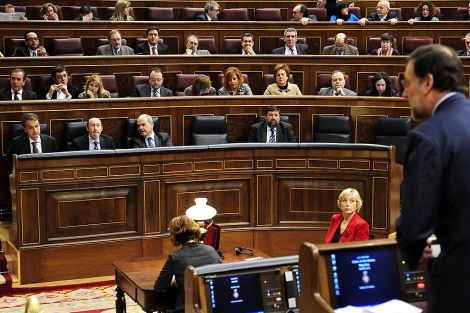 Mariano Rajoy en el pleno del Congreso de los Diputados. | Bernardo Díaz