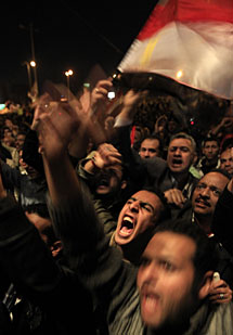 Los manifestantes, en Tahrir. | Reuters